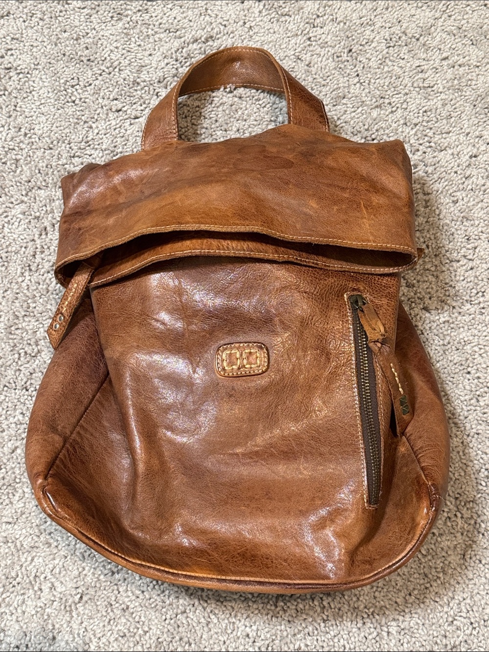 BedStu Howie Brown Leather Backpack